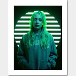 Billie Eilish Neon Light graphic Posters and Art